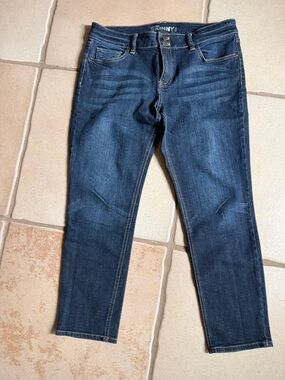 New York & Company Skinny Jeans in Dark Blue Wash